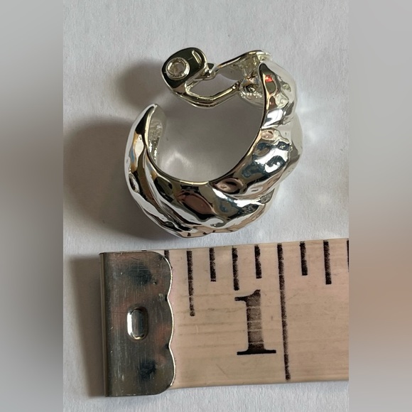 TJG Silver Toned Clip On Earrings - Picture 4 of 5